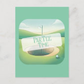 Golf Thema Geburtstag Einladung Postkarte (Vorderseite)