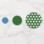 Golf-Thema Grün und Blau Konfetti (Rückseiten)