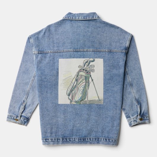 Golf-Thema Jeansjacke (Rückseite)