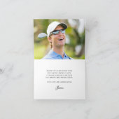 Golf Thema mit Foto 30. Geburtstag Dankeskarte (Innenseite)