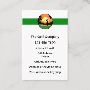 Golf-Thema Moderne Vertikale Visitenkarten Visitenkarte