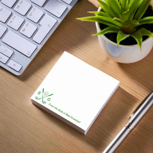 Golf-Thema-Monogramm Post-it Klebezettel