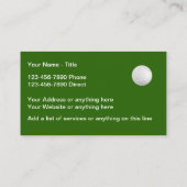 Golf-Thema-Trainer-Lehrer Visitenkarte (Rückseite)