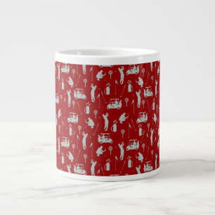Golf thematisch mit Sackkarren Golfer auf Rot Jumbo-Tasse