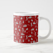 Golf thematisch mit Sackkarren Golfer auf Rot Jumbo-Tasse (Rechts)