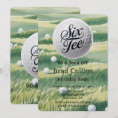 Golf Theme 60 & Tee’d Off Birthday Party Einladung (Vorne/Hinten)