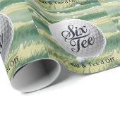 Golf Theme 60 & Tee’d Off Birthday Party  Geschenkpapier (Rolleneckpunkt)
