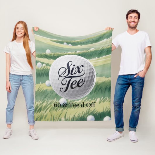 Golf Theme 60 & Tee’d Off Birthday Party Gift Fleecedecke (Beispiel)