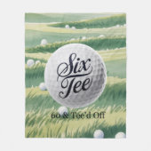 Golf Theme 60 & Tee’d Off Birthday Party Gift Fleecedecke (Vorderseite)