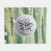 Golf Theme 60 & Tee’d Off Birthday Party Gift Fleecedecke (Vorderseite (Horizontal))