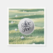 Golf Theme 60 & Tee’d Off Birthday Party  Serviette (Vorderseite)