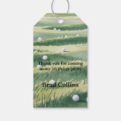 Golf Theme 60 & Tee’d Off Birthday Party Thank You Geschenkanhänger (Rückseite)