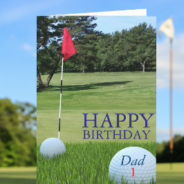 Golf Theme Birthday Card für den Golfsport Vater Karte