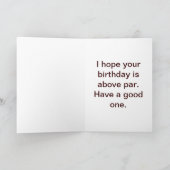 Golf Theme Birthday Card Karte (Innenseite)