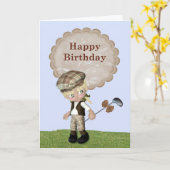 Golf Theme Birthday Card Karte (Gelbe Blume)