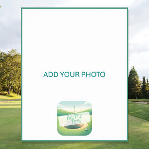 Golf Theme Birthday Foto Display Poster