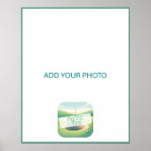 Golf Theme Birthday Foto Display Poster (Vorne)