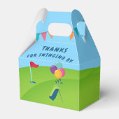 Golf Theme Birthday Party Geschenkschachtel (Rückseite)