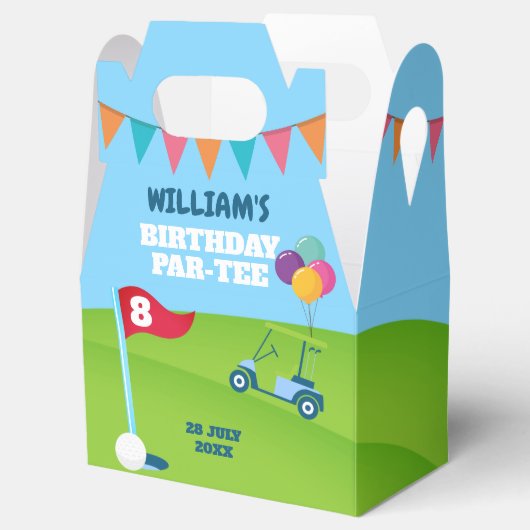 Golf Theme Birthday Party Geschenkschachtel (Geöffnet)