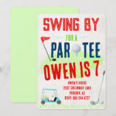 Golf Theme Birthday Party Invitations Einladung (Vorne/Hinten)