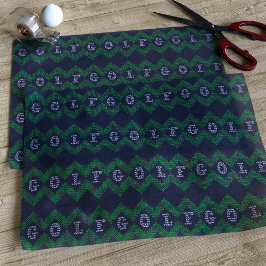 Golf Theme Blue Weihnachtsgeschenk Seidenpapier