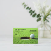 Golf Theme Business Cards Visitenkarte (Stehend Vorderseite)