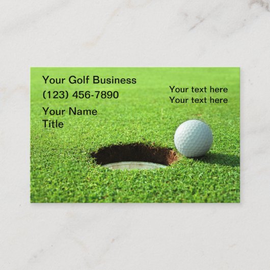Golf Theme Business Cards Visitenkarte (Vorderseite)
