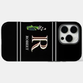 Golf Theme Custom Monogram Name Clubs Case-Mate iPhone Hülle (Rückseite (Horizontal))