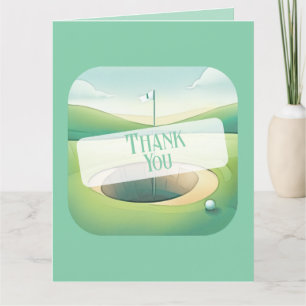 Golf Theme Foto Danke Karte Gefaltete Option