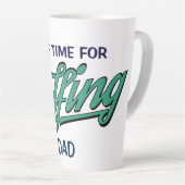 Golf Theme Funny Golfing Vater Grosse Latte Tasse (Rechte Ecke)