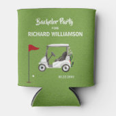 Golf-Theme für Männer Bachelor-Party - Datum Dosenkühler (Vorderseite)
