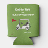 Golf-Theme für Männer Bachelor-Party - Datum Dosenkühler (Rückseite)