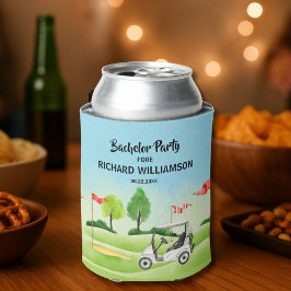 Golf-Theme für Männer Bachelor-Party - Datum Dosenkühler