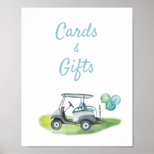 Golf Theme Geschenke Geburtstag Zeichen Poster (Vorne)