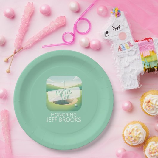 Golf Theme Green Party Pappteller (Party)