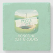 Golf Theme Green Party Steinuntersetzer (Vorderseite)