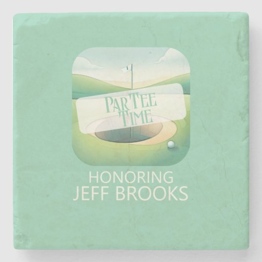 Golf Theme Green Party Steinuntersetzer (Vorderseite)