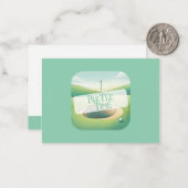 Golf Theme Green Personalisiert Mitteilungskarte (Vorderseite/Rückseite Beispiel)