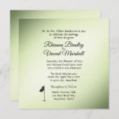 Golf Theme Green Wedding Einladungen (Vorne/Hinten)