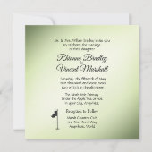 Golf Theme Green Wedding Einladungen (Vorderseite)