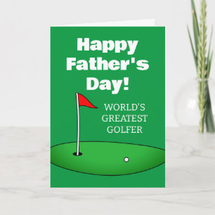 Golf Theme Happy Vatertag Card für Papa Karte