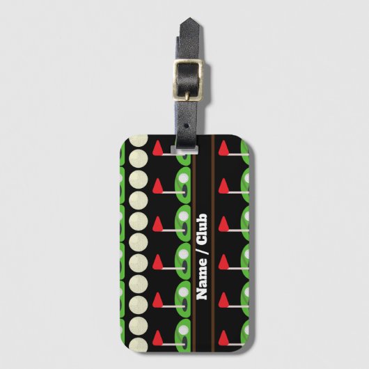 Golf Theme Luggage Tag Gepäckanhänger (Vorderseite Vertikal)