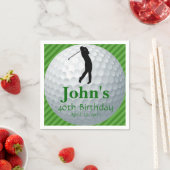 Golf Theme Man's Birthday Personalisiert Napkin Serviette (Beispiel)