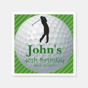 Golf Theme Man's Birthday Personalisiert Napkin Serviette