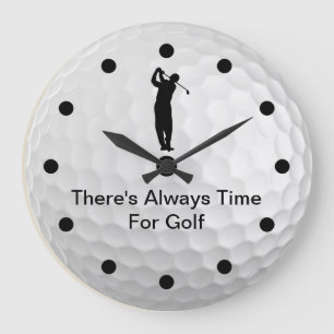 Golf Theme Mans Cave Wall Uhren