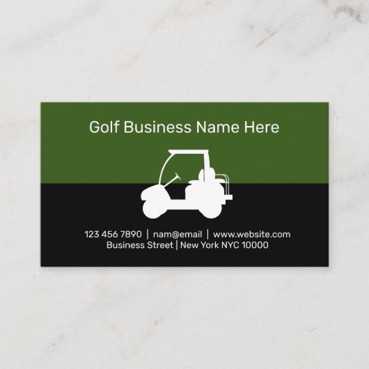 Golf Theme Moderne Visitenkarten Visitenkarte (Vorderseite)