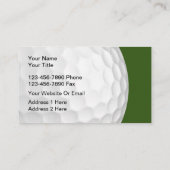 Golf Theme Moderne Zwei Seiten Visitenkarte (Rückseite)