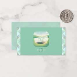 Golf Theme Monogram Note Card | Flat Option Mitteilungskarte