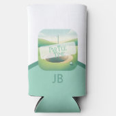 Golf Theme Par-T-Shirt Monogram Selters Dosenkühler (Vorderseite)