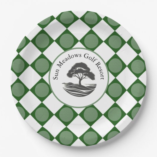 Golf Theme Party Plate Pappteller (Vorderseite)